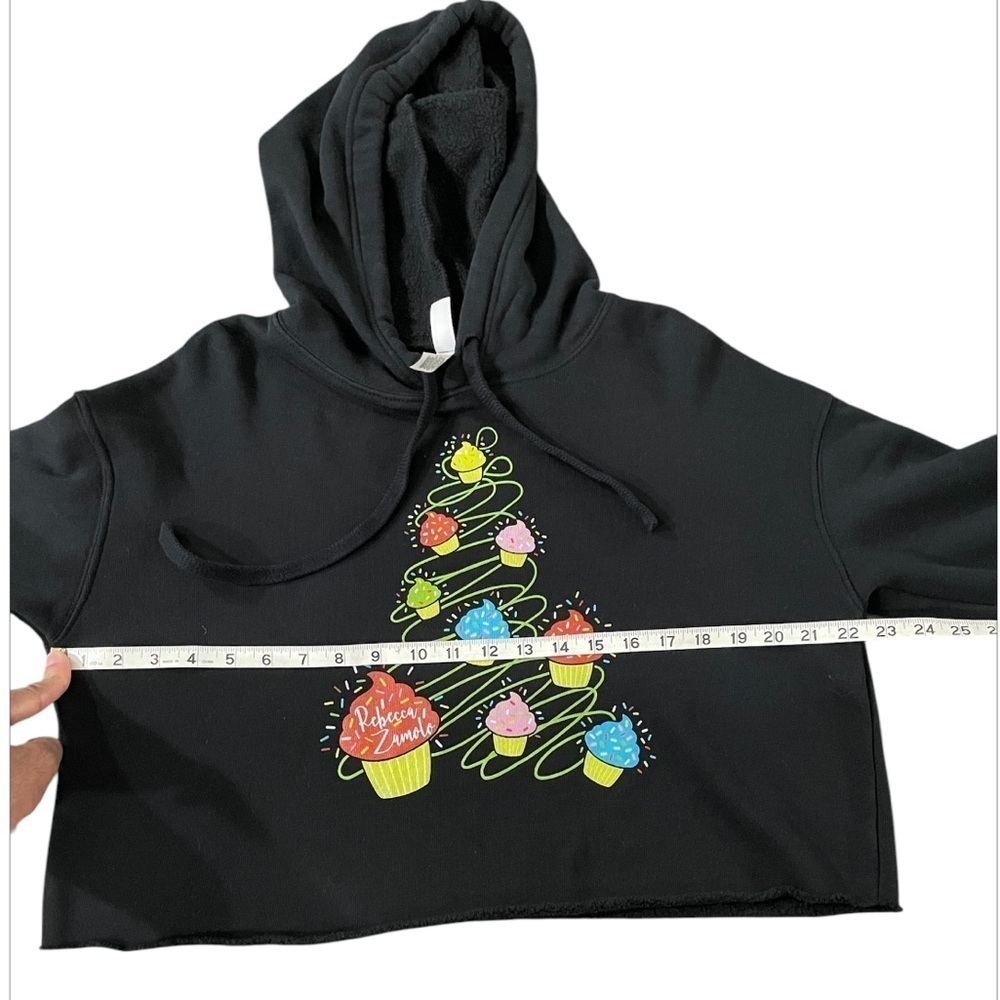 Bella Canvas Fleece Collection Black Crop Jacket Size M - Picture 3 of 9